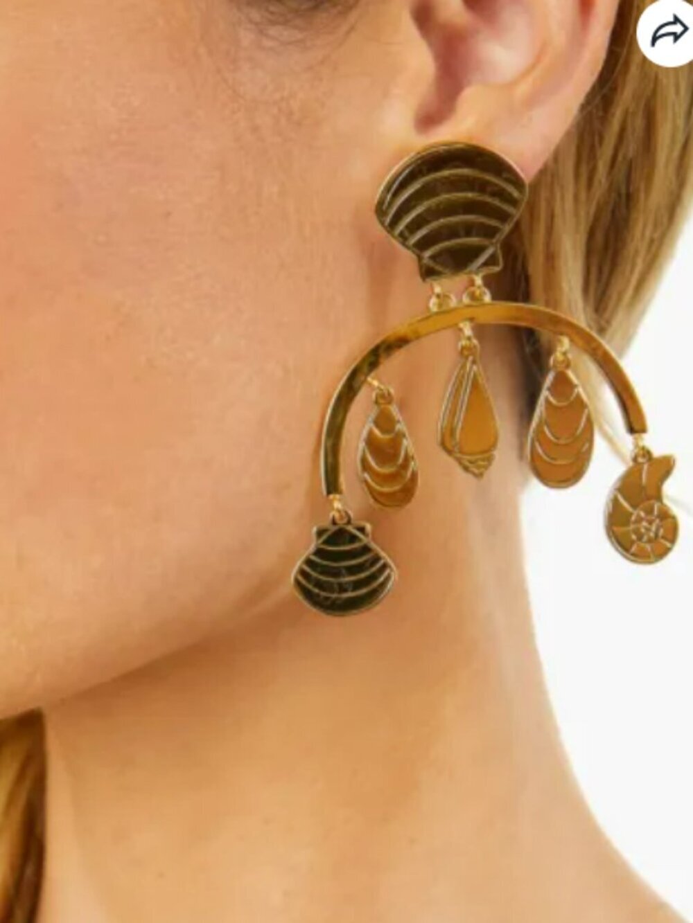 NIB Tuckernuck Gold Cumberland Earrings 14k Shiny Gold
